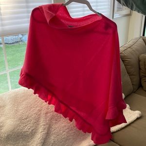 Sara Campbell Hot Pink Cashmere Poncho.